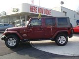 2007 Red Rock Crystal Pearl Jeep Wrangler Unlimited Sahara 4x4 #22986115