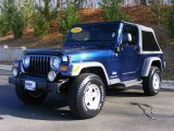 2005 Patriot Blue Pearl Jeep Wrangler Unlimited 4x4 #23395064