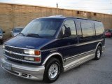 2001 Indigo Blue Metallic Chevrolet Express 1500 Passenger Van #23572534