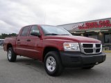 2008 Inferno Red Crystal Pearl Dodge Dakota SXT Crew Cab #23649994