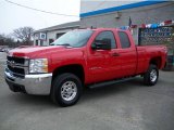 2009 Victory Red Chevrolet Silverado 2500HD LT Extended Cab 4x4 #23713573