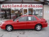 1996 Bright Red Pontiac Grand Am SE Sedan #23793825
