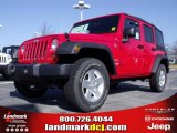 2010 Flame Red Jeep Wrangler Unlimited Sport 4x4 #23790466