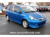 2008 Vivid Blue Pearl Honda Fit Sport #23836942