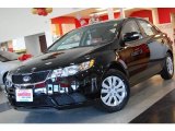 2010 Ebony Black Kia Forte EX #24194570