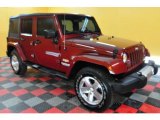 2008 Red Rock Crystal Pearl Jeep Wrangler Unlimited Sahara 4x4 #24265610