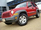 2005 Flame Red Jeep Liberty Sport #24363536
