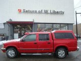 2001 Victory Red Chevrolet S10 LS Crew Cab 4x4 #24363550