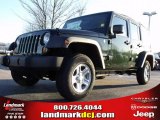 2010 Natural Green Pearl Jeep Wrangler Unlimited Sport 4x4 #24387751