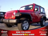 2010 Flame Red Jeep Wrangler Sport 4x4 #24387756