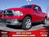 2010 Flame Red Dodge Ram 1500 Big Horn Quad Cab #24387785