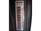 1991 Ferrari Testarossa  Info Tag