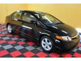 2008 Nighthawk Black Pearl Honda Civic EX-L Sedan #24493375