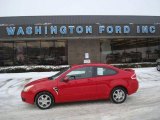 2008 Vermillion Red Ford Focus SES Coupe #24493118