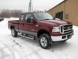 2005 Dark Toreador Red Metallic Ford F250 Super Duty XLT SuperCab 4x4 #24493760