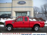 2010 Vermillion Red Ford F250 Super Duty XLT SuperCab 4x4 #24588137