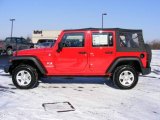 2007 Flame Red Jeep Wrangler Unlimited X 4x4 #24589362