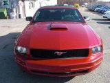 2008 Dark Candy Apple Red Ford Mustang V6 Deluxe Convertible #24693552