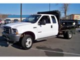 2004 Oxford White Ford F450 Super Duty XL SuperCab 4x4 Chassis Dump Truck #24874769