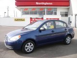 2009 Dark Sapphire Blue Hyundai Accent GLS 4 Door #24874773