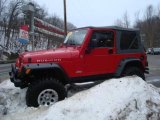 2005 Flame Red Jeep Wrangler Rubicon 4x4 #24874741