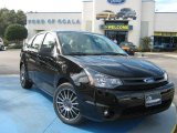 2010 Ebony Black Ford Focus SES Sedan #24901069