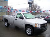 2010 Sheer Silver Metallic Chevrolet Silverado 1500 Regular Cab 4x4 #24944914