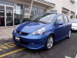 2007 Vivid Blue Pearl Honda Fit Sport #24945449