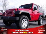 2010 Flame Red Jeep Wrangler Sport 4x4 #24999238