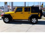 2008 Detonator Yellow Jeep Wrangler Unlimited X 4x4 #2495148