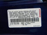 2001 Toyota MR2 Spyder Roadster Info Tag