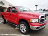 2005 Flame Red Dodge Ram 1500 SLT Quad Cab 4x4 #25063150