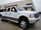 2007 Oxford White Ford F350 Super Duty Lariat Crew Cab 4x4 Dually #25063151