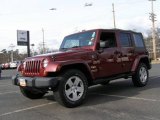 2007 Red Rock Crystal Pearl Jeep Wrangler Unlimited Sahara 4x4 #25195869