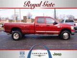 2008 Inferno Red Crystal Pearl Dodge Ram 3500 SLT Quad Cab 4x4 Dually #25299761