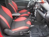 2009 Mini Cooper S Hardtop Black/Rooster Red Interior
