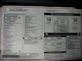 2010 Dodge Challenger R/T Classic Window Sticker