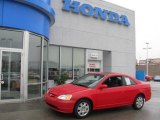 2002 Rally Red Honda Civic EX Coupe #25537727