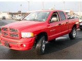 2005 Flame Red Dodge Ram 1500 SLT Quad Cab 4x4 #25580710