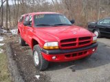 2000 Flame Red Dodge Dakota SLT Crew Cab 4x4 #25580940