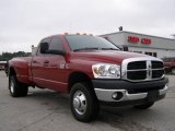 2008 Inferno Red Crystal Pearl Dodge Ram 3500 ST Quad Cab 4x4 Dually #25693908