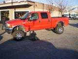 Red Ford F250 Super Duty in 2001