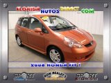 2008 Blaze Orange Metallic Honda Fit Sport #25710170