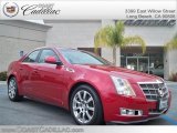 2009 Crystal Red Cadillac CTS Sedan #25709721