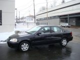 2000 Flamenco Black Pearl Honda Civic EX Sedan #25891336