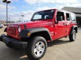 2009 Flame Red Jeep Wrangler Unlimited X 4x4 #26068465