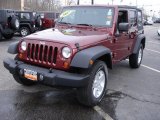2007 Red Rock Crystal Pearl Jeep Wrangler Unlimited X 4x4 #26210076