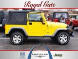 2002 Solar Yellow Jeep Wrangler Sport 4x4 #26355461