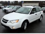 2008 Satin White Pearl Subaru Outback 2.5i Wagon #26398965