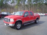 2005 Red Clearcoat Ford F250 Super Duty Lariat FX4 Crew Cab 4x4 #26399368
